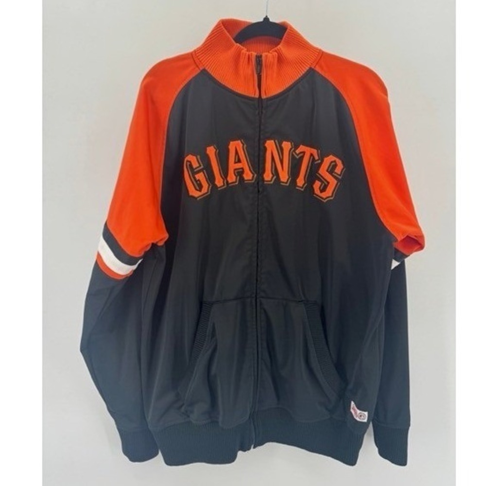 Stitches San Francisco Giants MLB Mens Track Zipper Jacket XL Baseball Retro